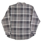 BASIC EDITIONS Mens Lumberjack Shirt Grey 90s Check Long Sleeve M