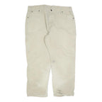 DICKIES Mens Jeans Beige Relaxed Straight Cotton Blend W40 L30 Workwear Zip