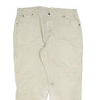 DICKIES Mens Jeans Beige Relaxed Straight Cotton Blend W40 L30 Workwear Zip