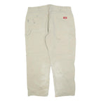 DICKIES Mens Jeans Beige Relaxed Straight Cotton Blend W40 L30 Workwear Zip