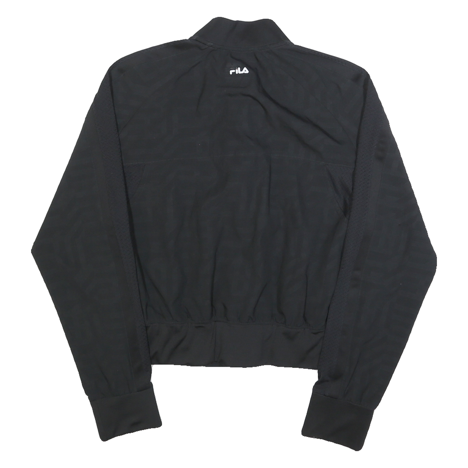 FILA Womens Black Jacket L Polyester Lightweight Button Closure Track Logo