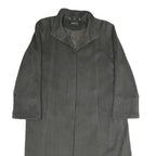 PIERRETTE Womens Grey Wool Blend Button Jacket UK 10 Classic Long Sleeve Plain