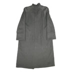 PIERRETTE Womens Grey Wool Blend Button Jacket UK 10 Classic Long Sleeve Plain