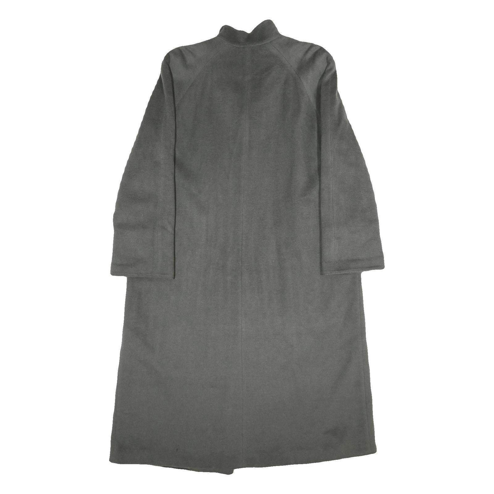 PIERRETTE Womens Grey Wool Blend Button Jacket UK 10 Classic Long Sleeve Plain