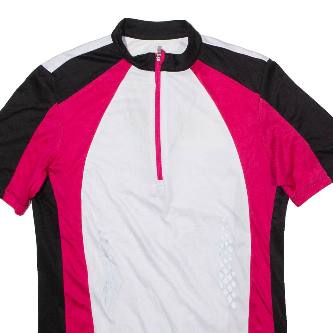 CRANE Cycling Womens Jersey White 1/4 Zip UK 10