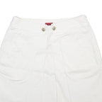 HUGO Womens White Cotton Blend Pleated Mini Skirt UK 12 Casual Stylish