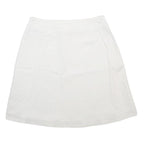 HUGO Womens White Cotton Blend Pleated Mini Skirt UK 12 Casual Stylish