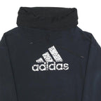 ADIDAS Mens Black Pullover S Cotton Blend Casual Hoodie ¼ Zip