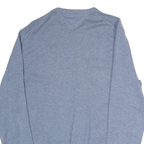 TOMMY HILFIGER Mens Blue Patterned Cotton Jumper Crew Neck Basic Knit M Casual