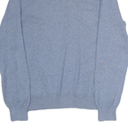 TOMMY HILFIGER Mens Blue Patterned Cotton Jumper Crew Neck Basic Knit M Casual