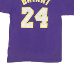ADIDAS Mens Purple Lakers 24 Graphic T-Shirt M Short Sleeve Crew Neck Basketball