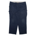 DICKIES Cargo Womens Trousers Blue Relaxed Straight W42 L30