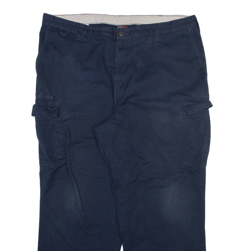 DICKIES Cargo Womens Trousers Blue Relaxed Straight W42 L30