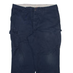 DICKIES Cargo Womens Trousers Blue Relaxed Straight W42 L30