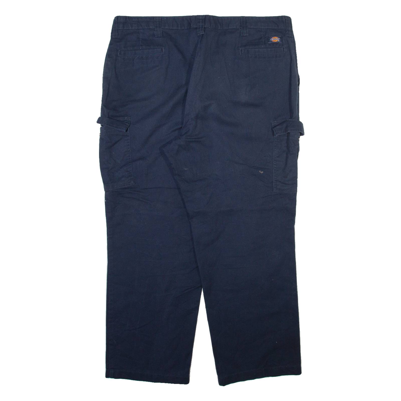 DICKIES Cargo Womens Trousers Blue Relaxed Straight W42 L30