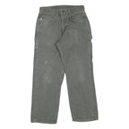 CARHARTT Mens Cotton Blend Grey Regular Straight Trousers W32 L30 Workwear