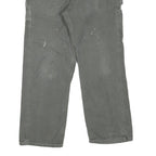 CARHARTT Mens Cotton Blend Grey Regular Straight Trousers W32 L30 Workwear