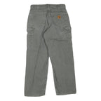 CARHARTT Mens Cotton Blend Grey Regular Straight Trousers W32 L30 Workwear
