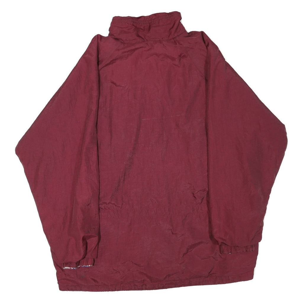 Mens Red Button Jacket XL Polyester Blend Plain Button Closure Casual Outerwear