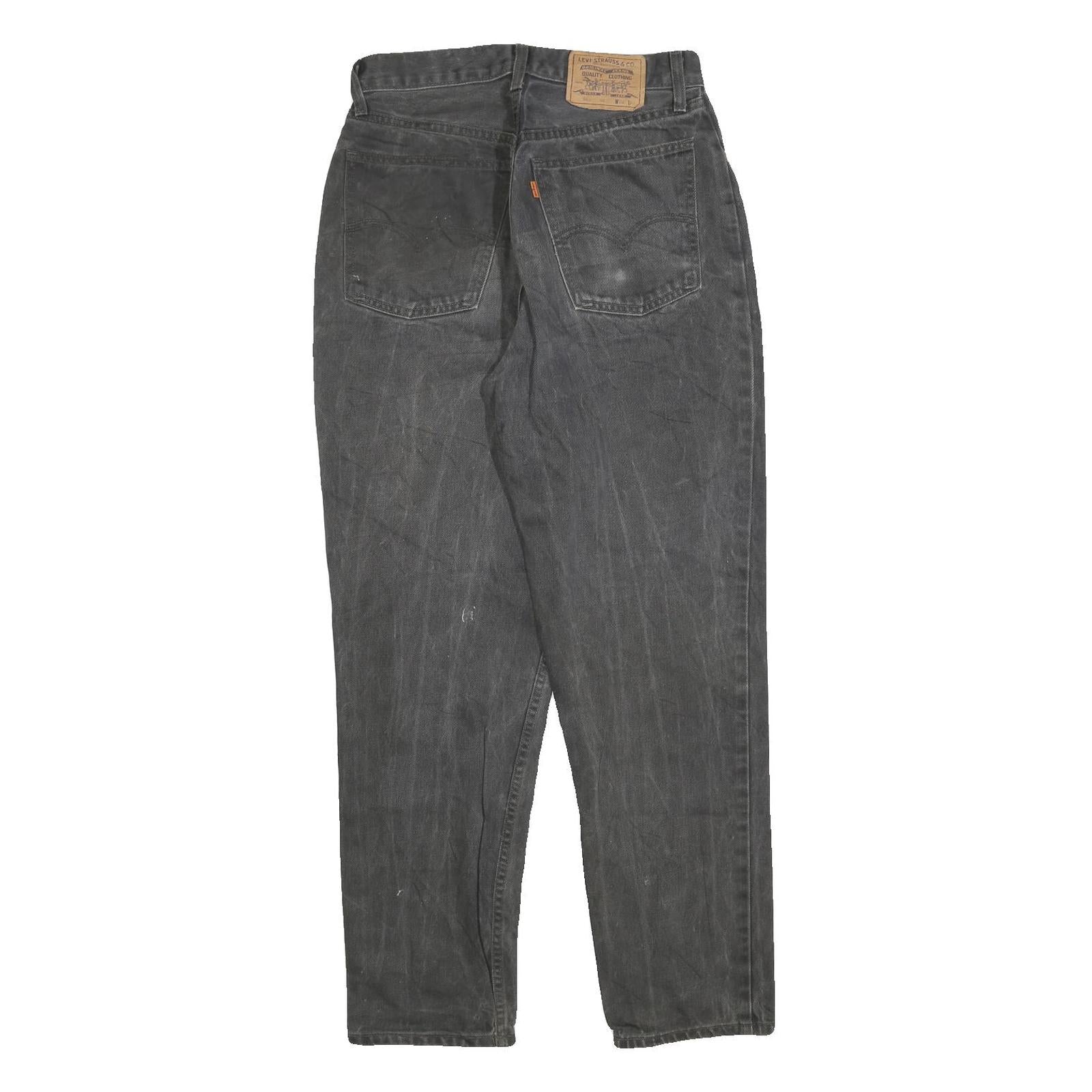 LEVI'S 881 02 Mens Jeans Black Slim Straight Denim Medium W28 L30 Vintage Style