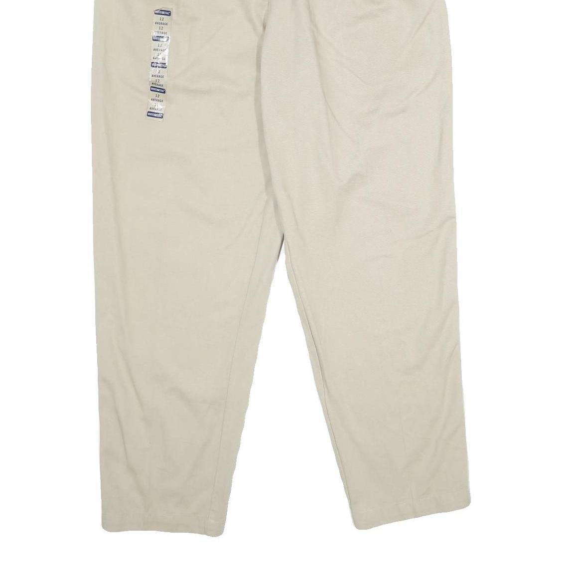 WHITE STAG Womens Cotton Beige Classic Trousers W32 L32 Zip Closure Casual Wear