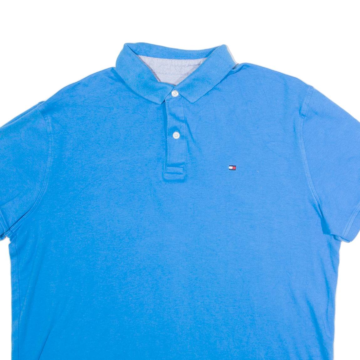 TOMMY HILFIGER Mens Polo Shirt Blue L