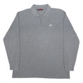 KAPPA Mens Grey Long Sleeve Plain 2XL Cotton Polo Shirt Casual Top