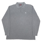 KAPPA Mens Grey Long Sleeve Plain 2XL Cotton Polo Shirt Casual Top