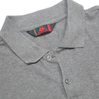 KAPPA Mens Grey Long Sleeve Plain 2XL Cotton Polo Shirt Casual Top