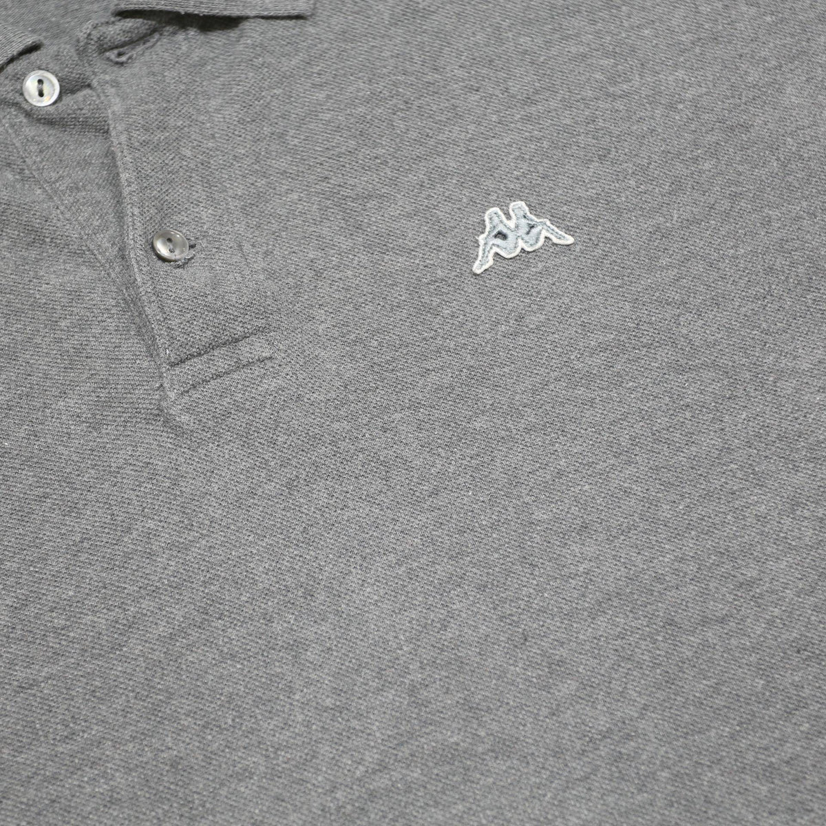 KAPPA Mens Grey Long Sleeve Plain 2XL Cotton Polo Shirt Casual Top