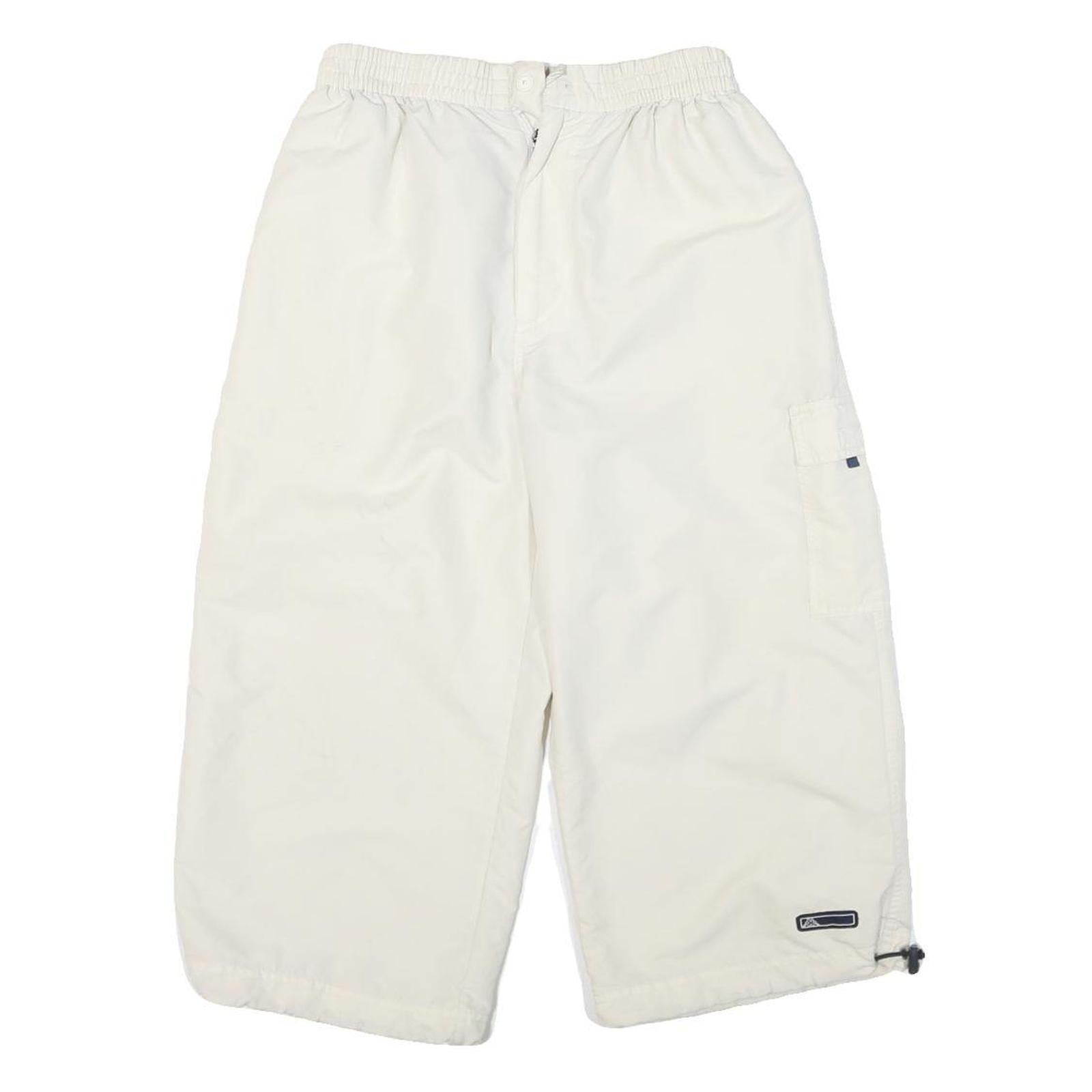 KAPPA Mens White Casual Shorts M W25 Polyester Blend Cargo Pocket
