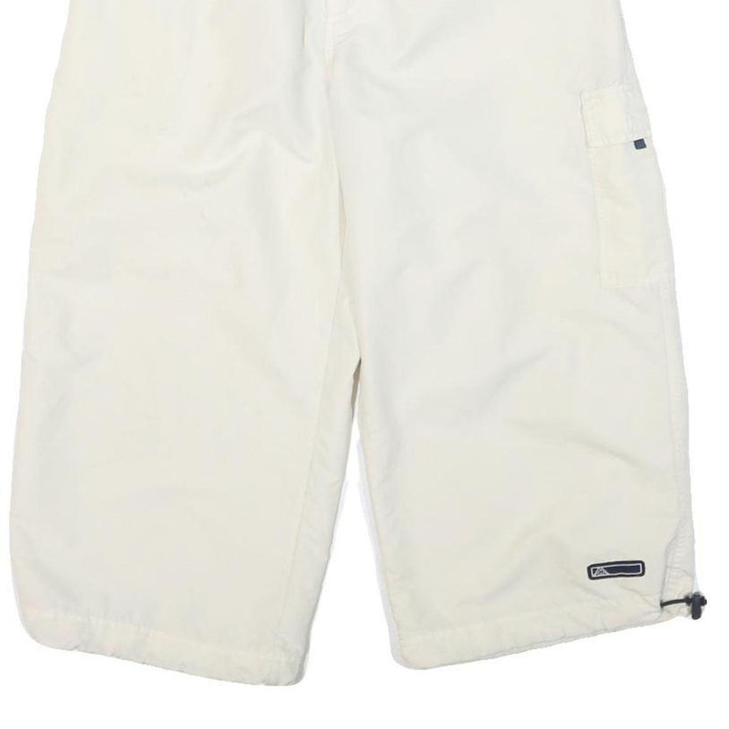 KAPPA Mens White Casual Shorts M W25 Polyester Blend Cargo Pocket