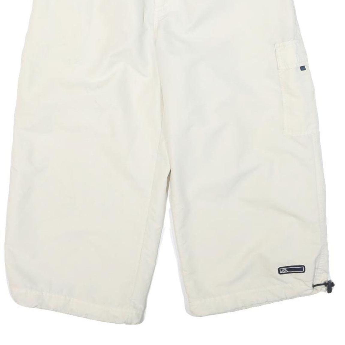 KAPPA Mens White Casual Shorts M W25 Polyester Blend Cargo Pocket