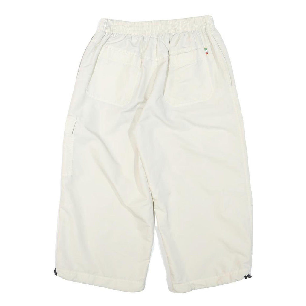 KAPPA Mens White Casual Shorts M W25 Polyester Blend Cargo Pocket