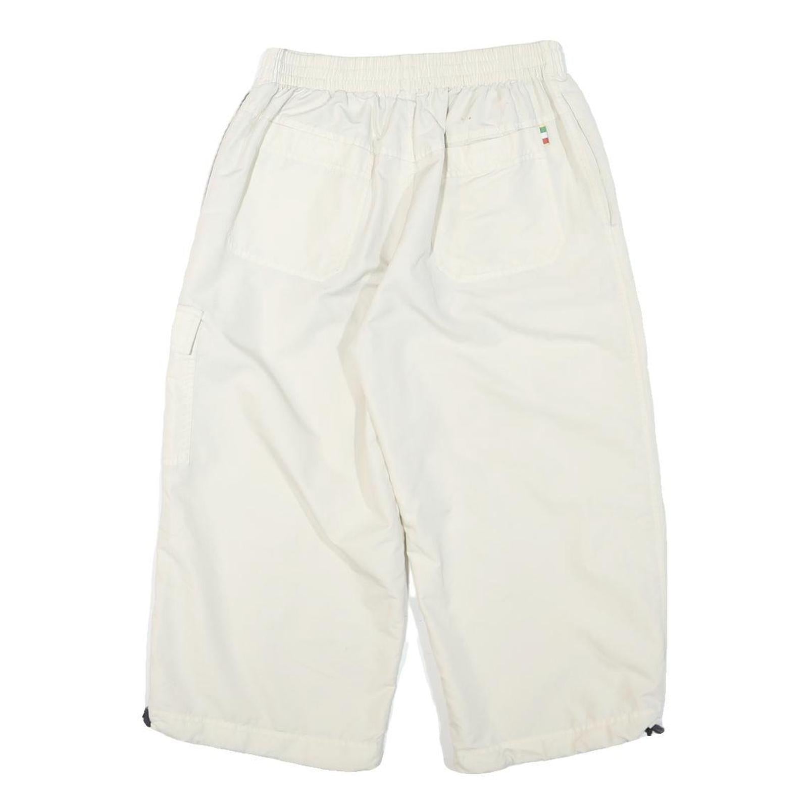 KAPPA Mens White Casual Shorts M W25 Polyester Blend Cargo Pocket