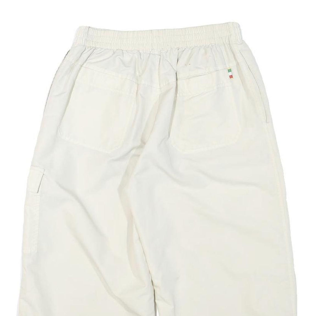KAPPA Mens White Casual Shorts M W25 Polyester Blend Cargo Pocket