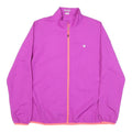 CHAMPION Womens Purple Lightweight Zip Jacket L Polyester Blend Plain Sportswear