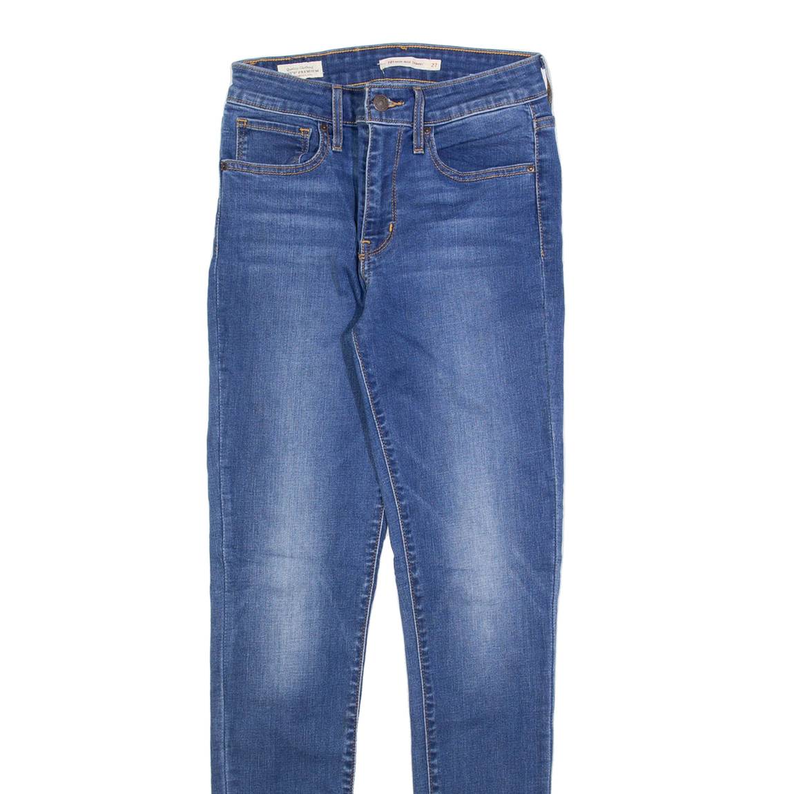 LEVI'S 721 Big E Womens Jeans Blue Slim Skinny W27 L32