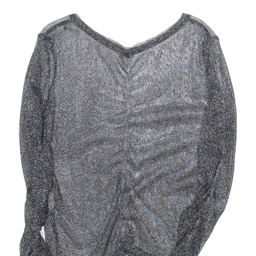 Womens Top Black Long Sleeve Viscose S