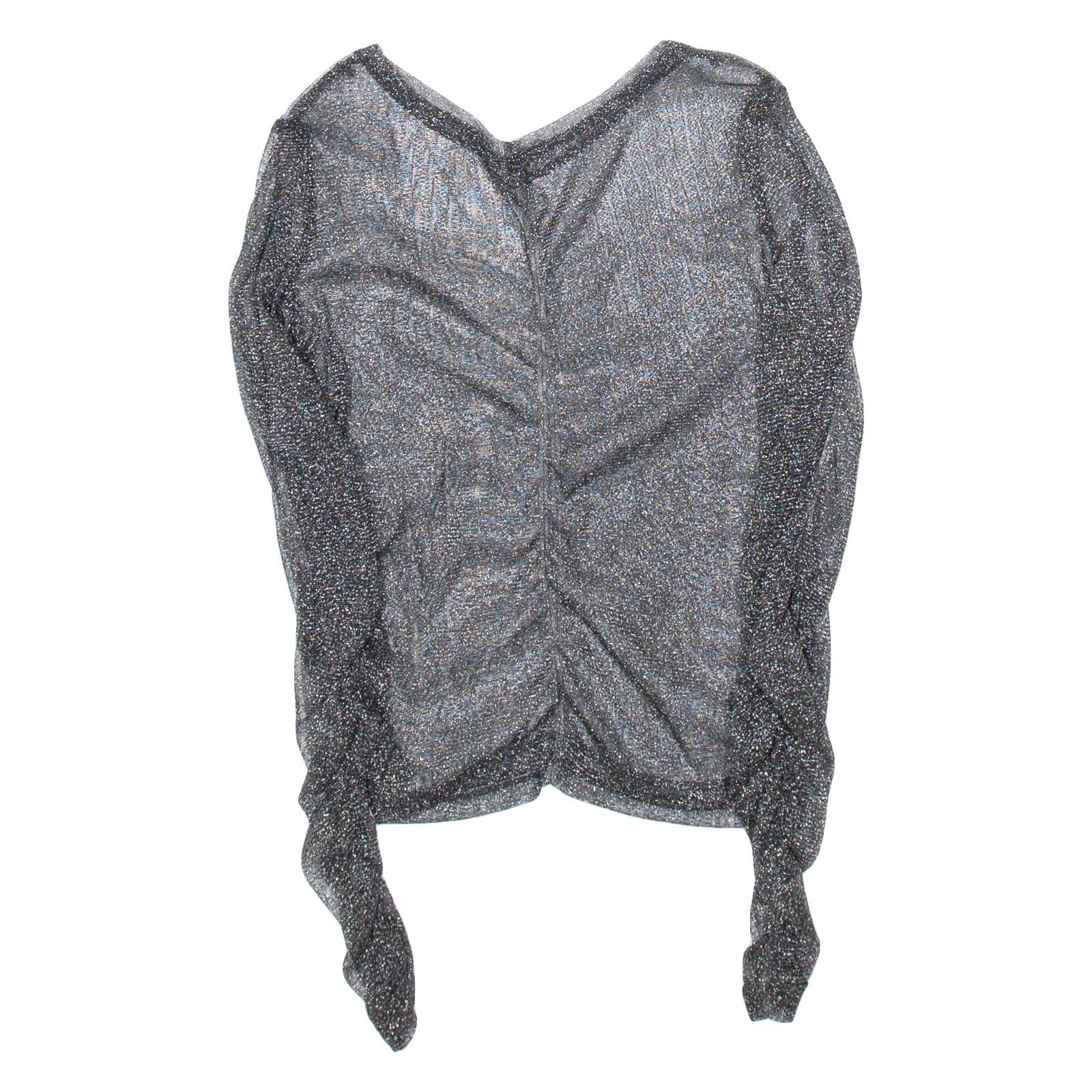 Womens Top Black Long Sleeve Viscose S