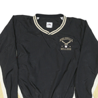 UNIQUE SALES Mens Black & Beige Noblesville Millers V-Neck M Nylon Sweatshirt