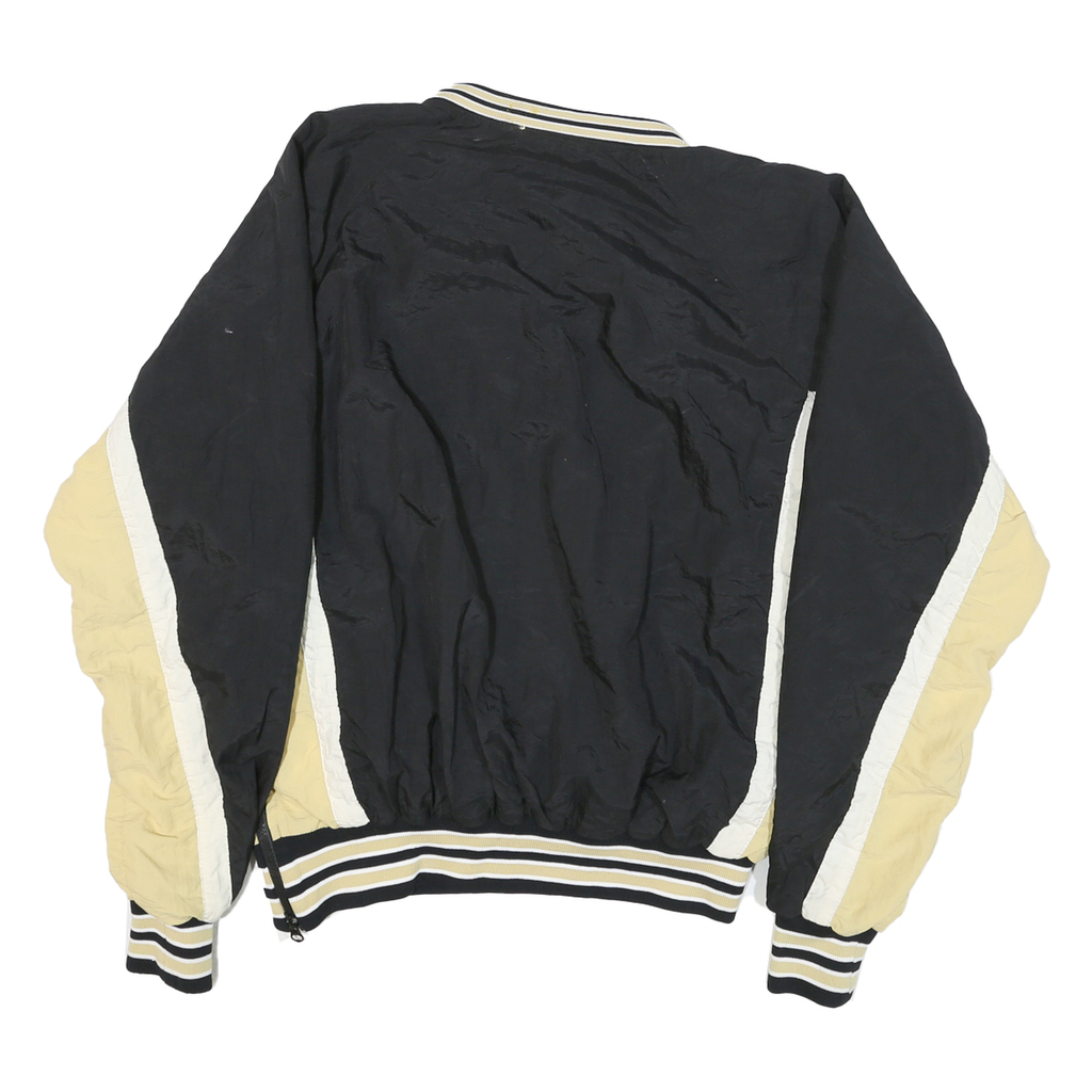 UNIQUE SALES Mens Black & Beige Noblesville Millers V-Neck M Nylon Sweatshirt