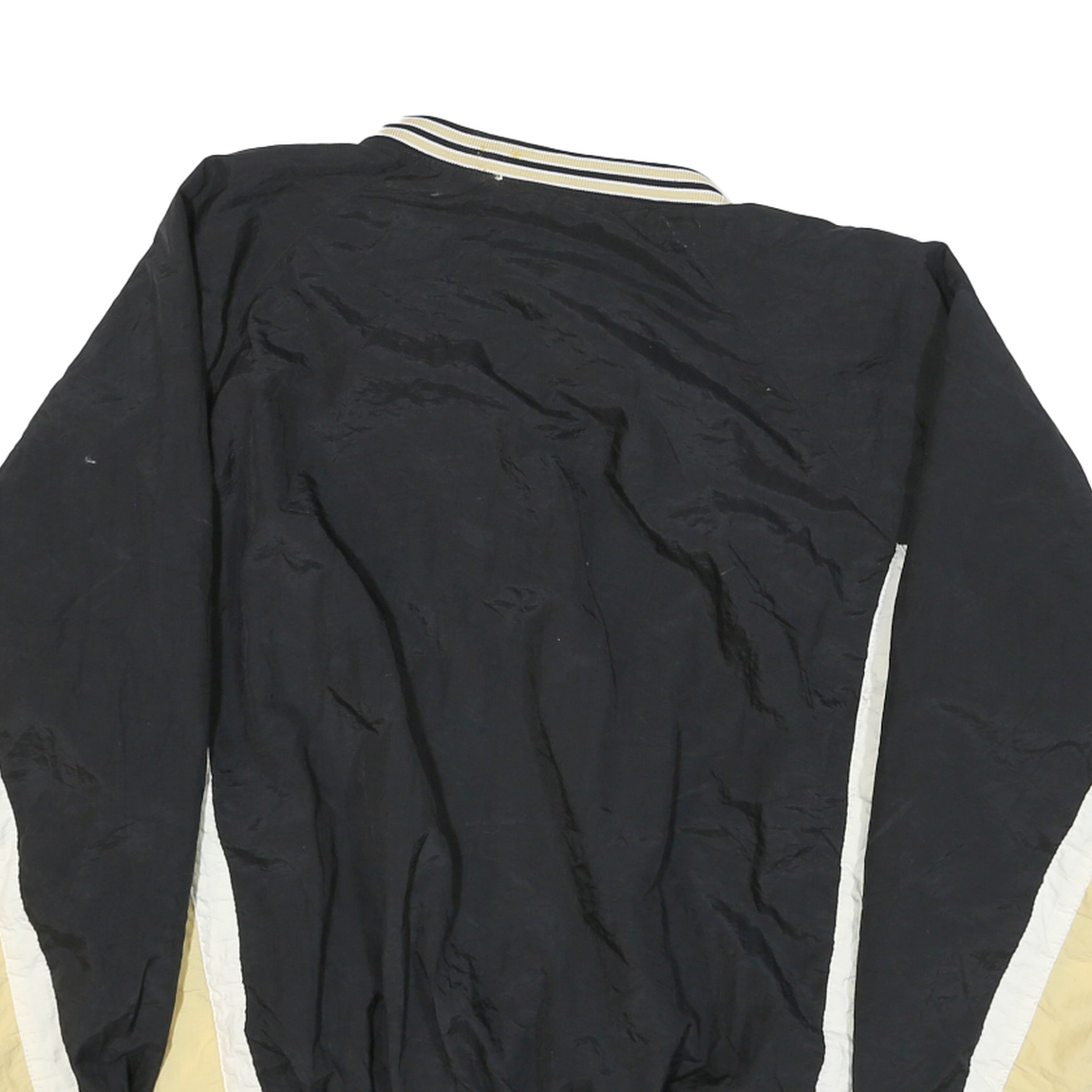 UNIQUE SALES Mens Black & Beige Noblesville Millers V-Neck M Nylon Sweatshirt