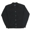 CHAPS Womens Black Quilted Jacket M Polyester Blend Button Closure Bomber