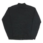CHAPS Womens Black Quilted Jacket M Polyester Blend Button Closure Bomber
