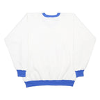 Mens White & Blue New York Giants V-Neck XL Printed Cotton Blend Sweatshirt