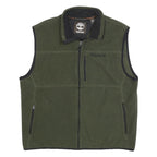 TIMBERLAND Mens Green Polyester Fleece Zip Jacket L Outdoor Casual