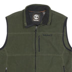 TIMBERLAND Mens Green Polyester Fleece Zip Jacket L Outdoor Casual