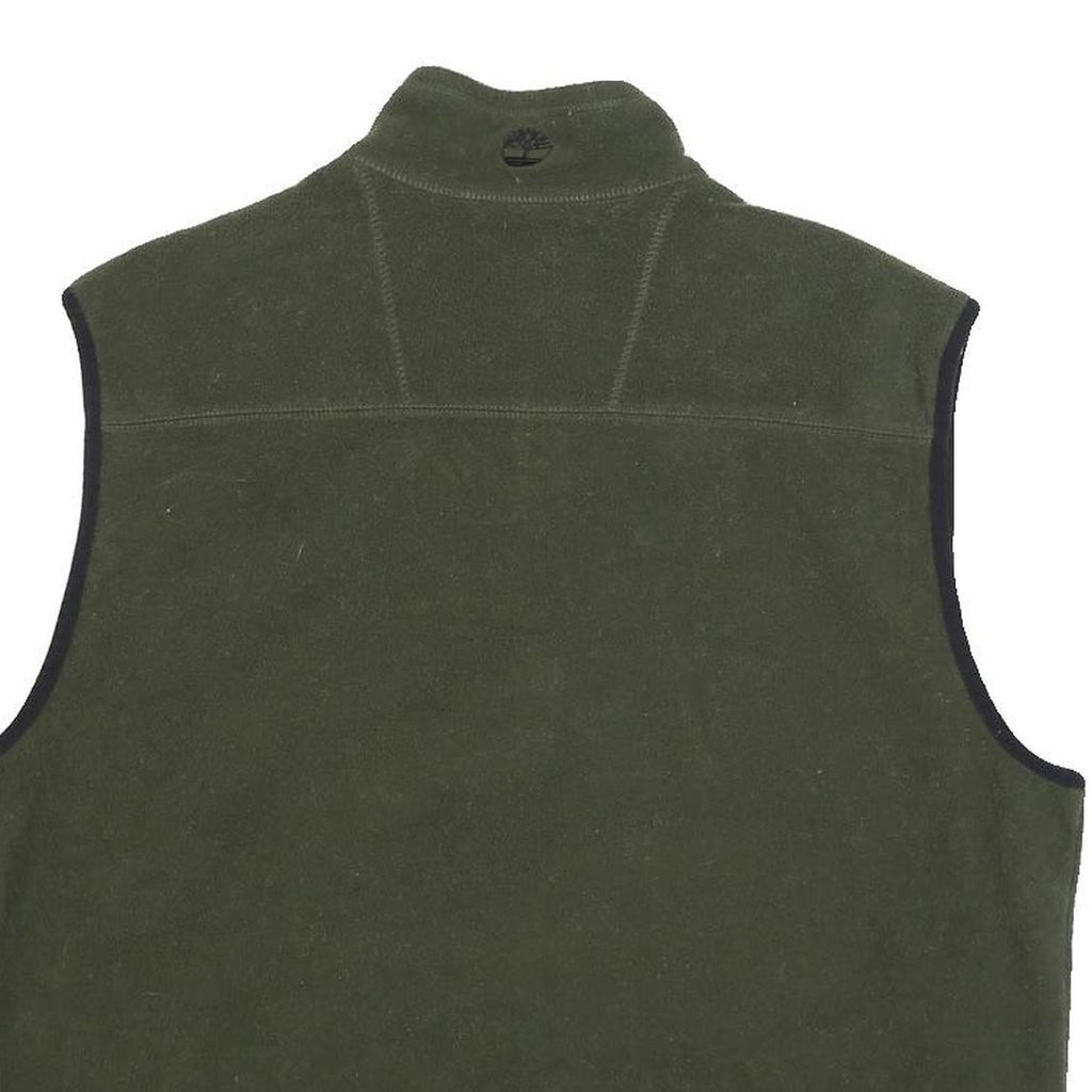 TIMBERLAND Mens Green Polyester Fleece Zip Jacket L Outdoor Casual