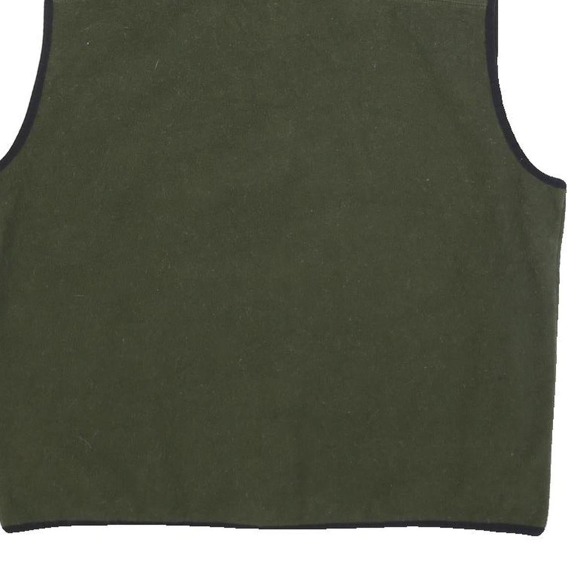 TIMBERLAND Mens Green Polyester Fleece Zip Jacket L Outdoor Casual